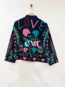 Handmade Velvet Suzani Outerwear Coat Embroidered Women's Luxury Coat Uzbek Eco-Friendly Winter <b>Boho</b> jacket for Party Wear - Product Image 3