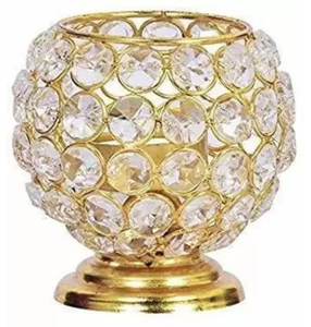 Wedding Decor Crystal Beaded Metal Votive <b>Tea</b> <b>Light</b> <b>Holders</b> for Artificial Bouquet for Home Tabletop Decoration - Product Image 4