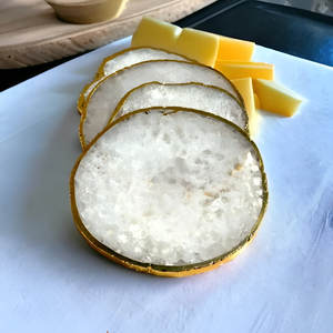 Wholesale Custom Marble Crystal White Agate Slices <b>Drink</b> <b>Coaster</b> Agate <b>Coasters</b> Tea Cups Mats Pads Elegant Stone <b>Coasters</b> for - Product Image 3