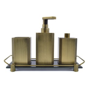 Ensemble de bain en métal robuste de haute qualité avec des détails anciens pour des présentations de salle de bain élégantes et haut de gamme - Product Image 5