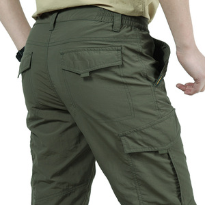 Unisex Lightweight Vintage Tactical Canvas Pants Custom <b>Label</b> Quick Dry Cargo Multi-Pockets Cordura Breathable Outdoor - Product Image 4