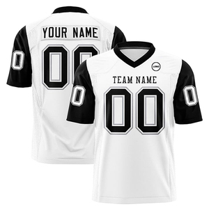 Maillot de football américain unisexe sur mesure - Col en V 100% polyester, respirant et protection UV, impression numérique du nom et du logo de l'équipe - Product Image 6