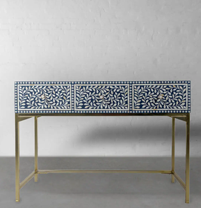 Savi โต๊ะคอนโซลแบบฝังกระดูกสีเทาทำจากไม้ทำจากโรงงาน - Product Image 3