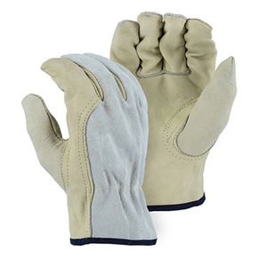 Guante DE SEGURIDAD duradero para soldadura eléctrica, protección de manos, resistente al desgaste, trabajo de jardinería, guantes antideslizantes de cuero de cabra al por mayor - Product Image 1