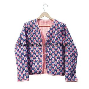 Chaqueta de Fiesta Formal de Secado Rápido, Acolchada con Estampado Floral, de Algodón Suave para Mujer, con Relleno de Algodón, Decoración de Cinturón, Cuello en V, para Toda Temporada - Product Image 1