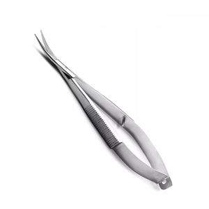 ใหม่กรรไกรผ่าตัด vannas ใบมีดตรงโค้งยาว capsulotomy เครื่องมือผ่าตัดตาสแตนเลสคู่มือนำมาใช้ใหม่8ซม. - Product Image 1