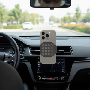 ที่ยึดโทรศัพท์แบบถ้วยดูดติดแน่น Smart Tracking - ที่ยึดแม่เหล็กซิลิโคนแบบยืดหยุ่นสำหรับติดตั้งบนแผงหน้าปัดรถยนต์และสำนักงาน สีดำ - Product Image 3