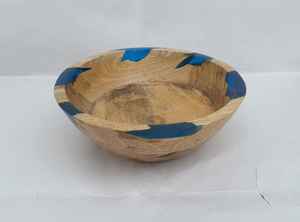 ชามสลัดแบบหมุนทำด้วยมือทำจากเรซินชามตกแต่งบ้านพื้นผิวหินอ่อนใช้ในบ้านโรงแรมร้านอาหารและบาร์ - Product Image 2