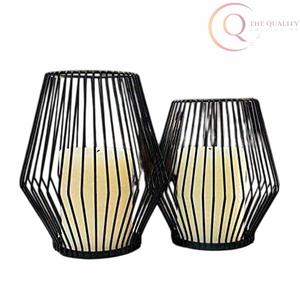 Support de bougie en métal décoratif en forme de lanterne |   Utilisation du Ramadan, imperméable et durable |   Améliore la beauté intérieure - Product Image 2