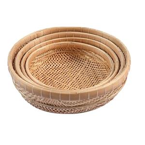 Panier de rangement en rotin pour fruits, aspect traditionnel, finition naturelle, pour hôtels, à suspendre. - Product Image 5