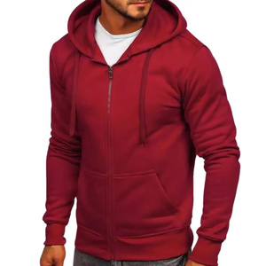 Sweat à capuche unisexe à fermeture éclair intégrale en coton mélangé, basiques, mode d'hiver, OEM en gros, Pakistan - Product Image 1