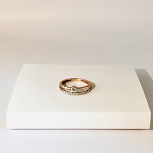 Anillo de diamante natural solitario en oro rosa Certificado GGL Color DE LA H-I Claridad Redonda de corte brillante Joyería elegante al por mayor - Product Image 2