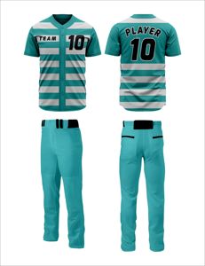 Custom Made Baseball Team Uniform Jerseys 100% Polyester Mesh Quick Dry Breathable V-Neck Short Sleeve Side Pockets - Product Image 3