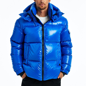Veste matelassée longue d'hiver froide de conception personnalisée OEM avec capuche Veste en duvet coupe-vent chaude pour hommes de qualité supérieure - Product Image 6