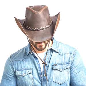 Sombreros de poliéster de vaquero al aire libre locos Vintage de diseño personalizado para hombres nuevo estilo de ala ancha Casual cuatro estaciones para viajes pesca - Product Image 1