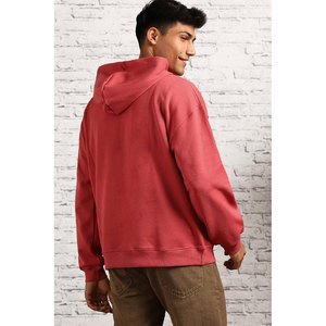 Sudadera con capucha de mezcla de algodón de gran tamaño para hombre al por mayor con capucha de cordón estilo callejero Sudadera con capucha de gran tamaño para hombre con estilo - Product Image 6