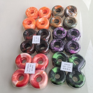 Ruote per <span class=keywords><strong>Skateboard</strong></span> Swirl Color da 52, 54, 56 mm, Qualità Professionale, SHR 101-102A, 85% Rebound, Forma Conica, Colori Misti, Pronte per la Spedizione - Product Image 6