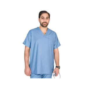 Conjuntos de uniformes de enfermería médicos de moda personalizados para hombres y mujeres tejido de sarga de poliéster/algodón a prueba de viento y secado rápido - Product Image 1