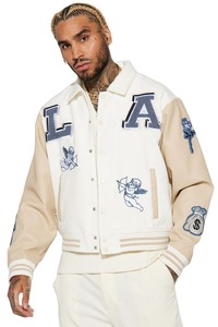 2025 gros Varsity veste laine corps en cuir véritable bras Letterman veste collège Varsity vestes - Product Image 2