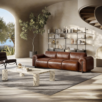 Großhandel Echtes Italienisches I-förmiges Europäisches Reines Ledersofa, Modernes Luxus-Eckledersofa