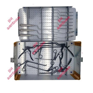 Ensemble d'instruments de chirurgie de la colonne vertébrale pour microdiscectomie avec boîte stérile Outils mini-invasifs en acier manuel - Product Image 3