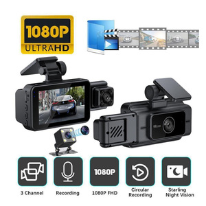 Camera hành trình ô tô Android 3 inch, camera trước và sau 3 kênh 1080p, camera hành trình 4K tự động với bộ nhớ 32GB - Product Image 3