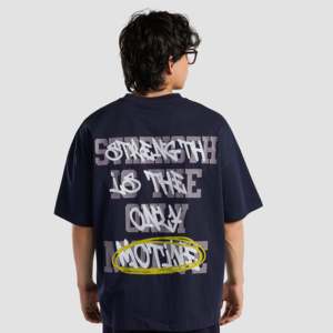 Camiseta Azul Marino Elegante de Only Motive, 100% Algodón Orgánico, Fibra Tri-Mix, Etiqueta Personalizada, Diseño Sólido Comprimido - Product Image 1