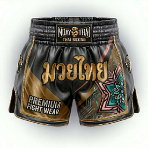 Custom Muay Thai Shorts OEM Sublimation Full Dye Satin <b>Polyester</b> MMA Kickboxing Gym Apparel Wholesale Supplier - Product Image 1