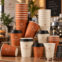 Ensemble d'emballages personnalisés AT PACK pour café avec logo, sacs en papier, gobelets à café, boîtes alimentaires et fournitures à emporter pour la marque des restaurants