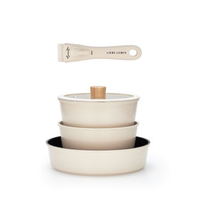 HOME N CAMPING MULTI MANGO-JUEGO DE POT DESMONTABLE PREMIUM RECUBRIMIENTO ANTIADHERENTE CAPACIDAD DE INDUCCIÓN IH HECHO EN COREA - Product Image 1