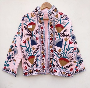 Attractive Hand Embroidered Suzani Jacket for Women Spring Bohemian Boho Women <b>Coat</b> Festival Special Gift - Product Image 4