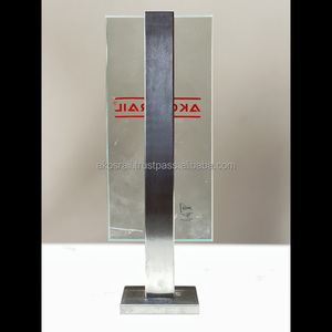 Palledium System Modern Design Rectangle 8\" Bolt Base Plate Top Mounting New Railing Accessories for Villa & Mall - Product Image 5