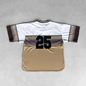 Maillot en maille rétro de football américain conçu sur mesure en gros respirant à séchage rapide culture surdimensionnée entièrement imprimée par sublimation - Product Image 2