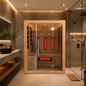 Sauna hybride intérieur moderne FUSION pour 4 à 6 personnes + Livraison gratuite - Product Image 2