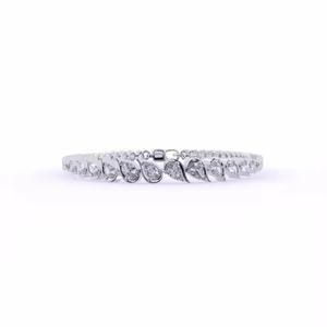 Moissanite classique en or taille poire 18 carats pour bracelet de tennis tendance certifié cadeau d'anniversaire unisexe - Product Image 2