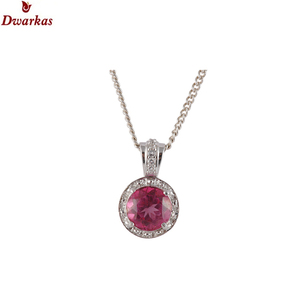 925 collier pendentif en argent sterling pour femmes classique brillant rose quartz pierres précieuses bijoux de mode - Product Image 2