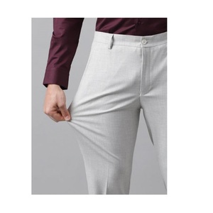 Souper qualité hommes haute élastique décontracté Slim pantalon hommes léger pantalon affaires formel hommes costume pantalon exportation de BD - Product Image 6