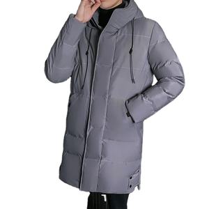 2025 New High Quality <b>Men's</b> Winter Parka Black Hooded <b>Jacket</b> Zipper Closure Thick Warm Long Coat <b>Casual</b> Style Brand Clothing - Product Image 2