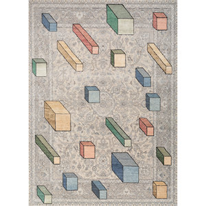 พรมไหมพรมถักมือ AKWS-9001 สีเทาและดำ ลายแบบนามธรรม สำหรับห้องนั่งเล่นและทางเดินในบ้าน  ผสมผสานความเป็นประเพณีดั้งเดิม - Product Image 1