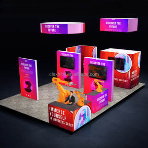 Stand <span class=keywords><strong>de</strong></span> Exhibición Modular con Caja <span class=keywords><strong>de</strong></span> Luz para <span class=keywords><strong>Ferias</strong></span> Comerciales <span class=keywords><strong>de</strong></span> 20x30 pies, Diseño <span class=keywords><strong>de</strong></span> Stand para Exposiciones, Stand para <span class=keywords><strong>Ferias</strong></span> <span class=keywords><strong>Internacionales</strong></span> <span class=keywords><strong>de</strong></span> Tecnología <span class=keywords><strong>de</strong></span> Manufactura - Product Image 1