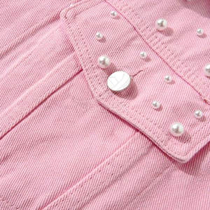 Vestes Jeans Grande Taille Design Personnalisé Imprimé pour Femmes Fabricant Pakistan Vestes Jeans pour Femmes - Product Image 4