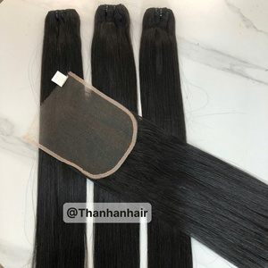 Extensiones de cabello de color negro de trama recta de hueso de la mejor calidad, cabello crudo 100% vietnamita sin desprendimiento ni enredos Sin desorden - Product Image 3