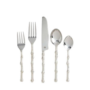 Ensemble de couverts en acier inoxydable miroir de couleur argentée au design élégant, parfait pour la vaisselle, fabriqué en Inde - Product Image 3