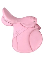 Selle de saut d'obstacles en daim synthétique pour chevaux anglais, vente chaude, ODM OEM, couleur et taille personnalisées, emballage en boîte marron, Inde