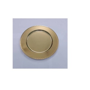Gold Colored <b>Charger</b> Plates <b>for</b> Wedding Table Decorative <b>Europe</b> Style Wholesale Food Plated <b>for</b> Luxury Theme - Product Image 1