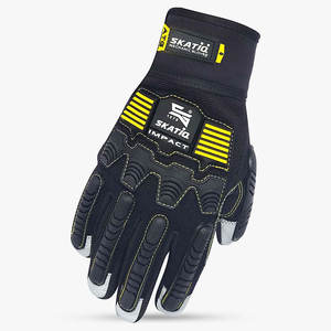 Skatiq XL High Quality SG-1446 Safety Gloves Mechanic Impact Waterproof Anti-Slip Nylon <b>Hand</b> Arm Protection for Construction - Product Image 3
