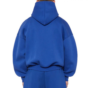 Ensemble de survêtement pour homme en molleton polyester/coton 420g respirant coupe-vent lourd pour l'hiver, sweat-shirt à capuche et pantalon de survêtement - Product Image 4