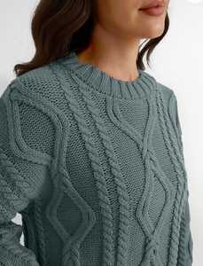 Manteau Cardigan Automne Hiver Femme avec Motif de Fleurs Brodées et Décoration de Boutons Pull Tricoté pour Streetwear - Product Image 6