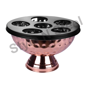 Hammered Ice <b>Bucket</b> Champagne Tub Wine Cooler for Bar Bolt Hammered Wine - Product Image 1