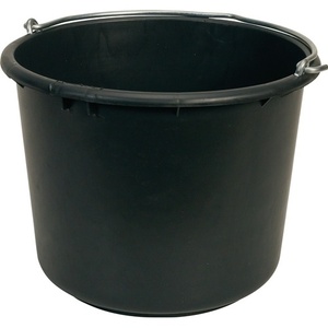 GRIPLINE X 12L Heavy-Duty Reinforced Black <b>Plastic</b> Construction <b>Bucket</b> - Product Image 3